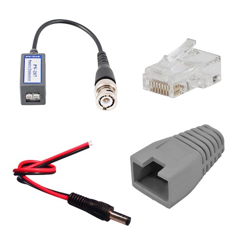 BNC-RJ45-Balun-DC-Plugs-connectors